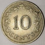 MALTA 10 CENTS 1972