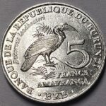 BURUNDI 5 FRANC HORNBILL
