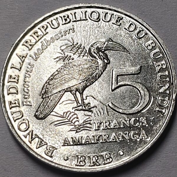 BURUNDI 5 FRANC HORNBILL