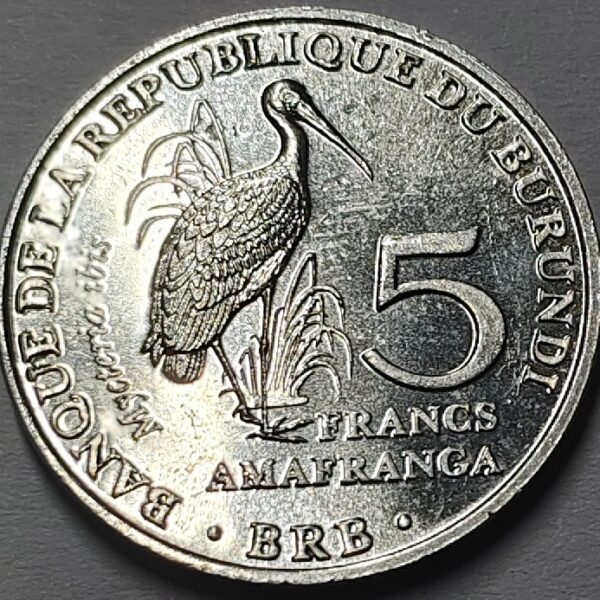 BURUNDI 5 FRANC YELLOW BILLED