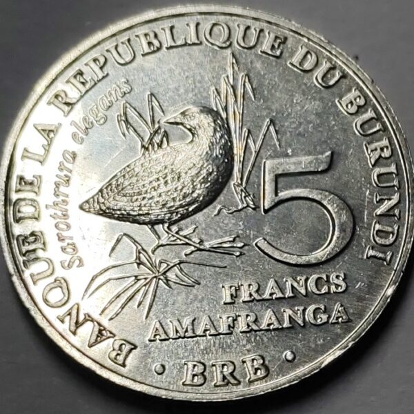 BURUNDI 5 FRANC FLUFFTAIL