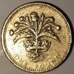 ONE POUND UK SCOTTISH THISTLE
