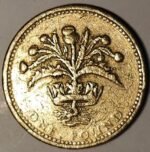 ONE POUND UK SCOTTISH THISTLE